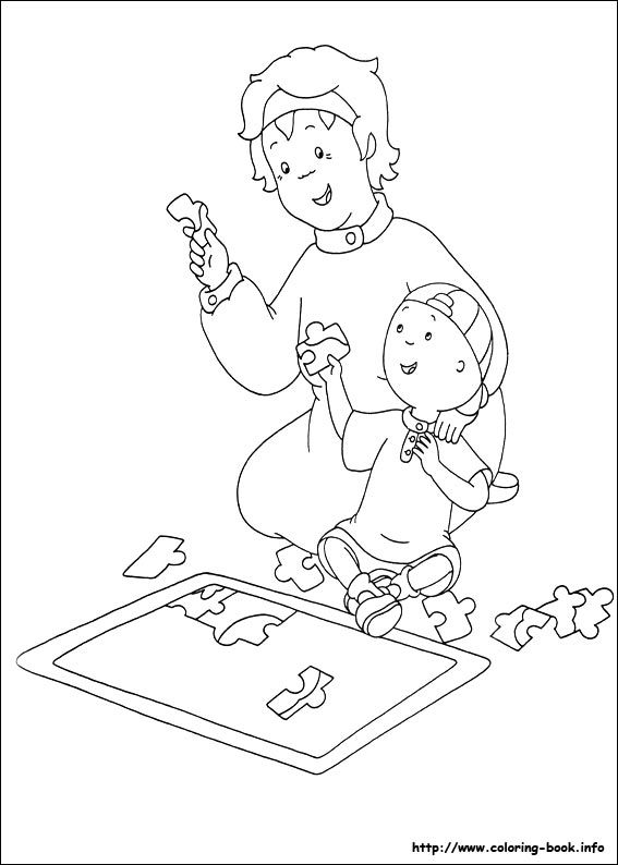 Plansa de colorat cu Caillou 42 37